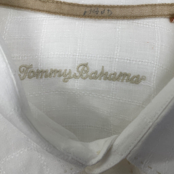 Tommy Bahama Mens White Long Sleeve Button-Up Shirt Casual Lightweight Size XXL