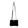Perlina Women's Black Leather Adjustable Strap Minimalist Design Crossbody Bag
