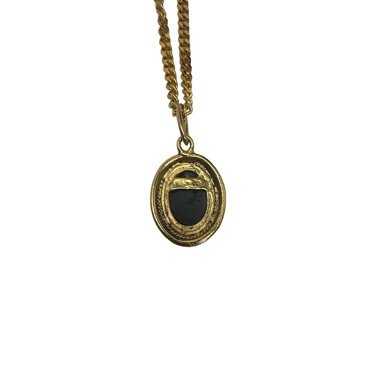 Vintage Women's Gold Tone Victorian Cameo Pendant Chain Necklace - 24in