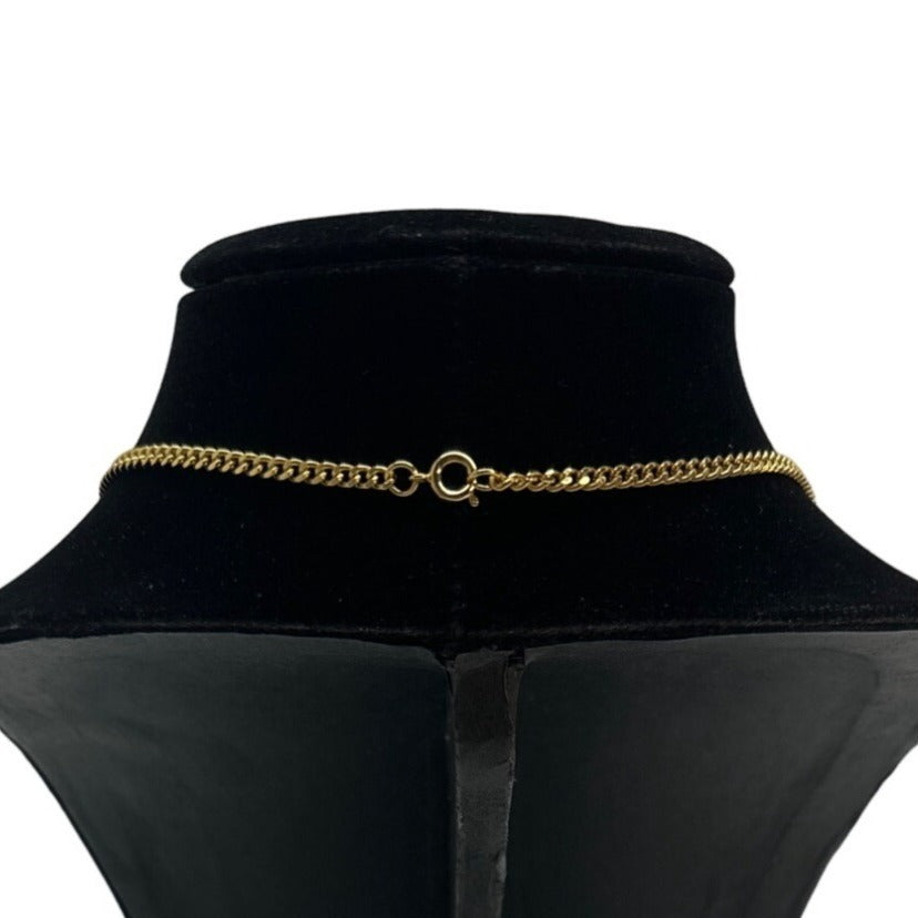 Vintage Women's Gold Tone Victorian Cameo Pendant Chain Necklace - 24in