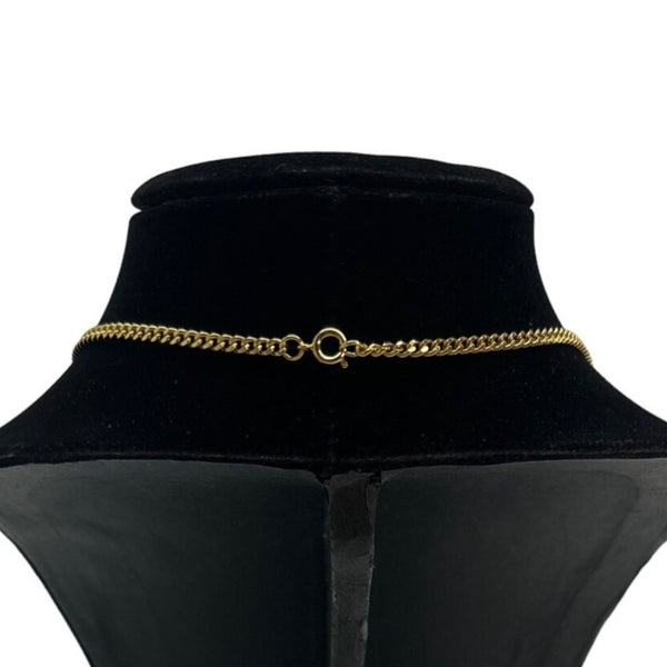 Vintage Women's Gold Tone Victorian Cameo Pendant Chain Necklace - 24in