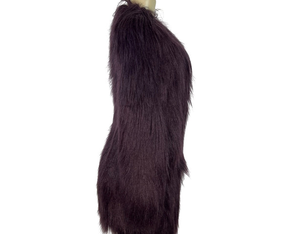 Unreal Fur Womens Faux Fur Coat In Plum Purple Size XS