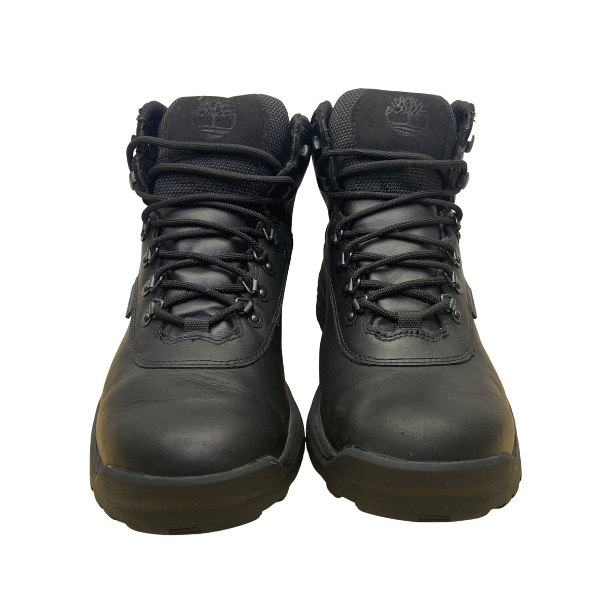 Timberland Men’s Black Leather White Ledge Mid Waterproof Hiking Boots Size 10