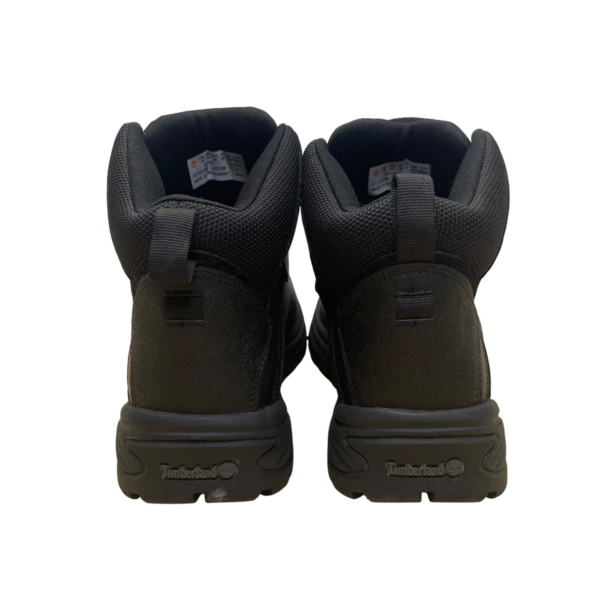 Timberland Men’s Black Leather White Ledge Mid Waterproof Hiking Boots Size 10