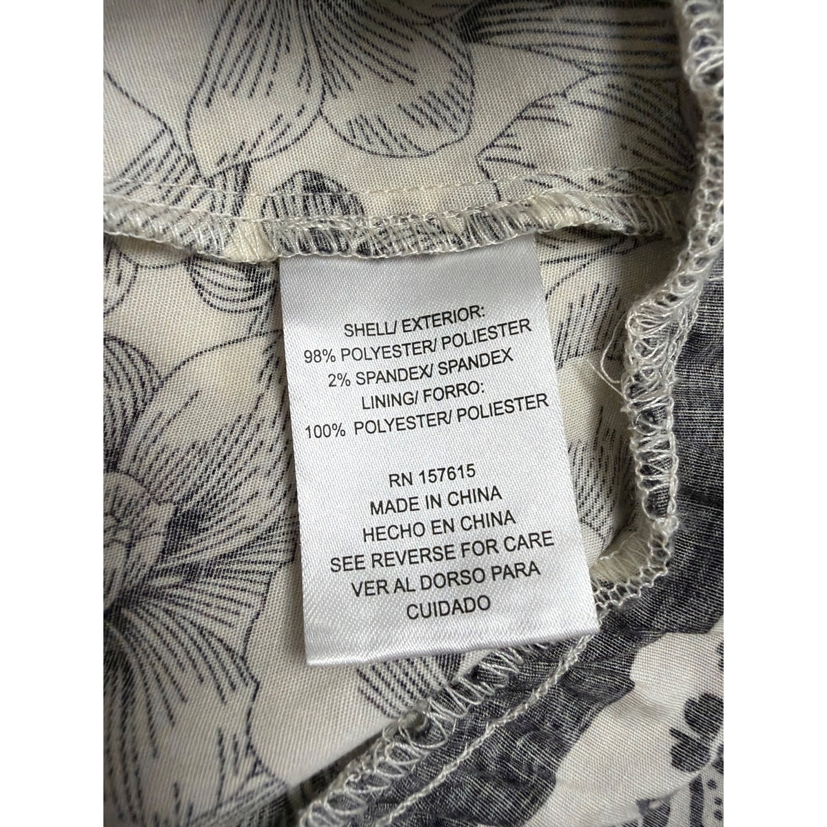 Joie Black & White Floral Dress Polyester/Button-Down/Tie Belt/Has Pockets Sz 4