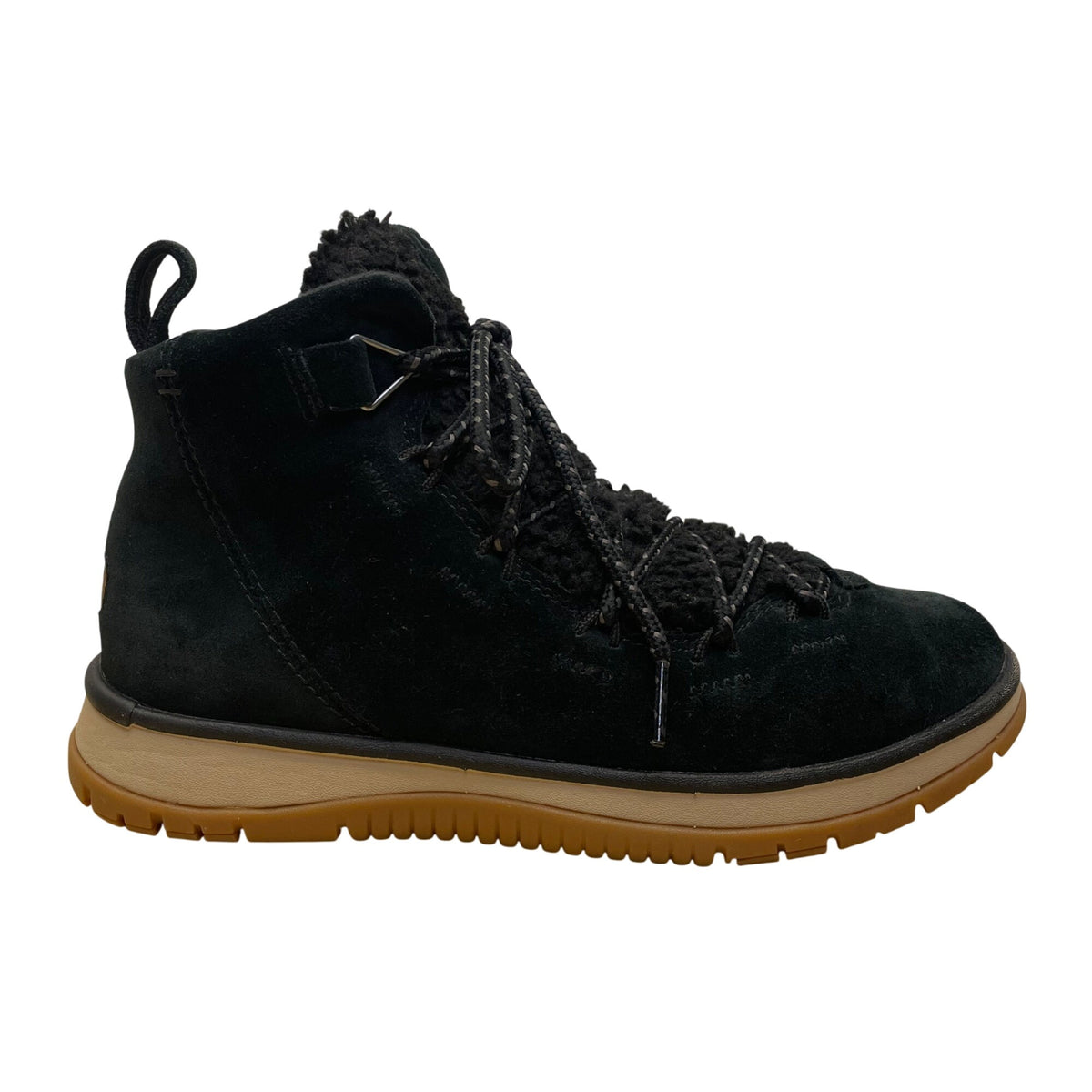 UGG Women’s Black Suede Shearling Lined Lakesider Heritage Hiking Boots Size 6.5