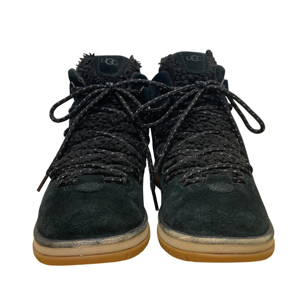 UGG Women’s Black Suede Shearling Lined Lakesider Heritage Hiking Boots Size 6.5