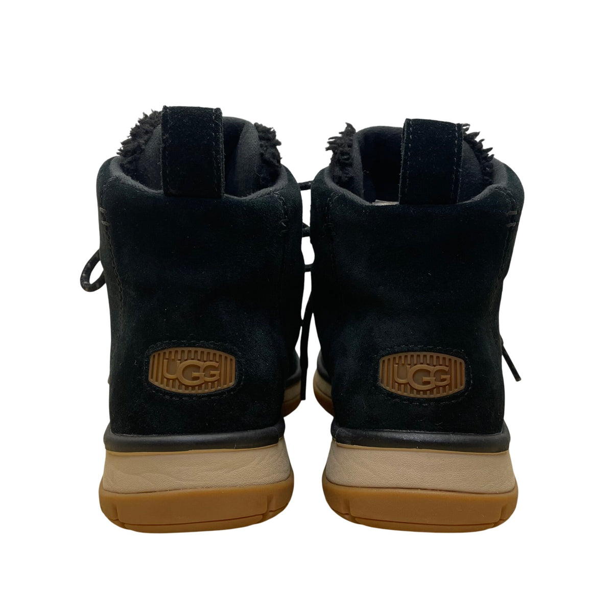 UGG Women’s Black Suede Shearling Lined Lakesider Heritage Hiking Boots Size 6.5