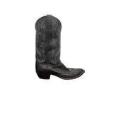 Justin Mens Black Leather Cowboy Western Boots Size 10D Stitched Style Durable