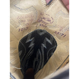 Justin Mens Black Leather Cowboy Western Boots Size 10D Stitched Style Durable