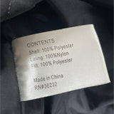 Portrait Womens Black Quilted Jacket With Zipped Closure & Adjustable Waist Sz S