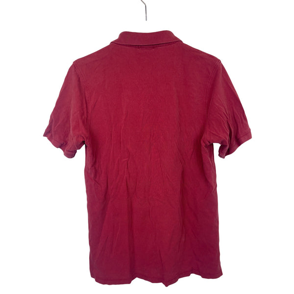 Burberry Mens Red Cotton Short Sleeve Polo Classic Fit Shirt Size M