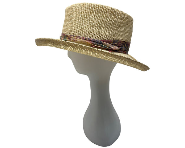 HEAD HEAD HEAD Brim Straw Hat With Patterned Band