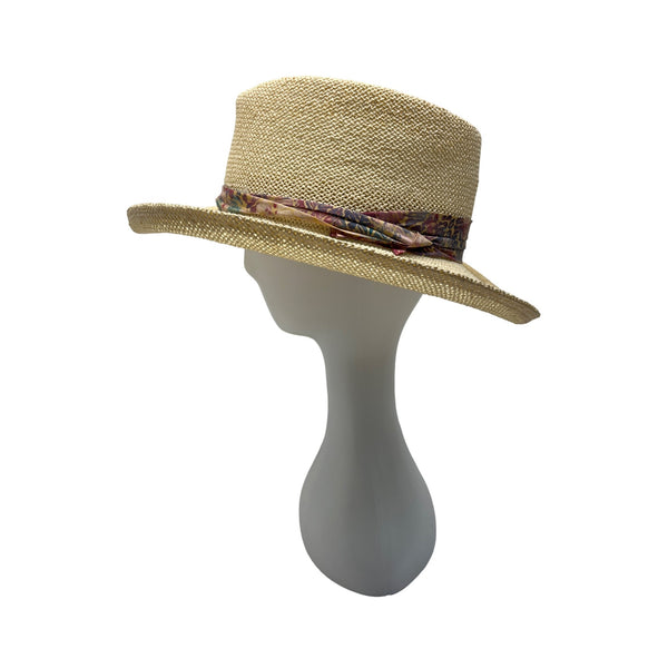 HEAD HEAD HEAD Brim Straw Hat With Patterned Band