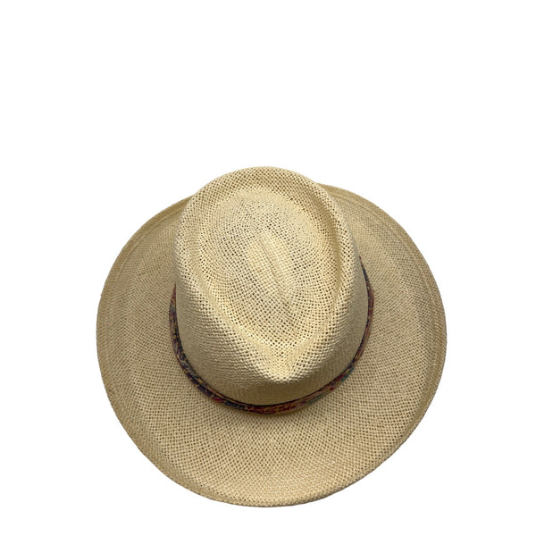 HEAD HEAD HEAD Brim Straw Hat With Patterned Band