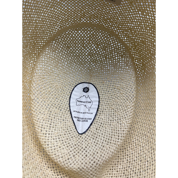 HEAD HEAD HEAD Brim Straw Hat With Patterned Band
