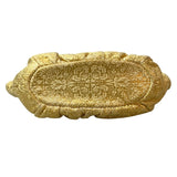 Vintage Women's Yellow Gold with Floral Embossed Pattern Evening Handbag