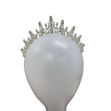 Crystal Rhinestone Tiara Crown For Women Silver Base Bridal Wedding Headpiece Sparkling Iridescent Accents Elegant And Timeless Design