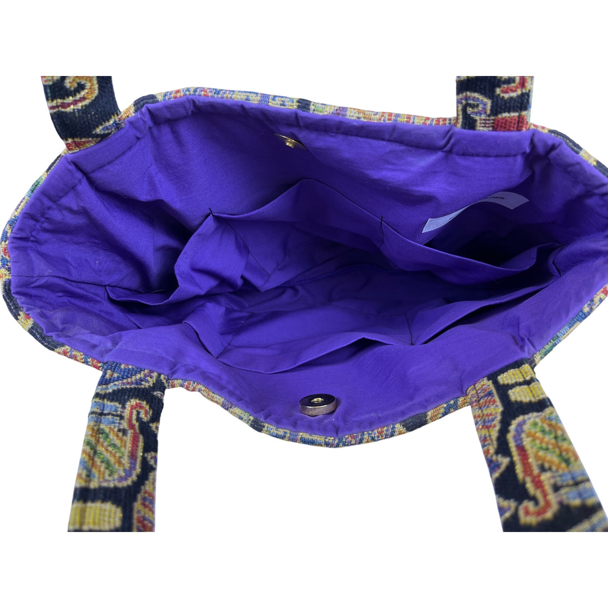 Krexcreations Womens Multicolor Cotton Tapestry Cat Print Tote Bag Durable & Spacious