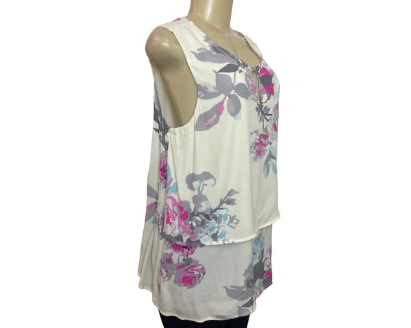 Joules Women's Floral Sleeveless Blouse Sz L - New