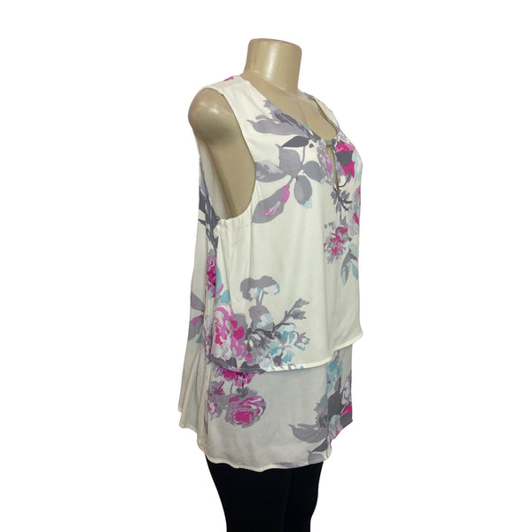 Joules Women's Floral Sleeveless Blouse Sz L - New