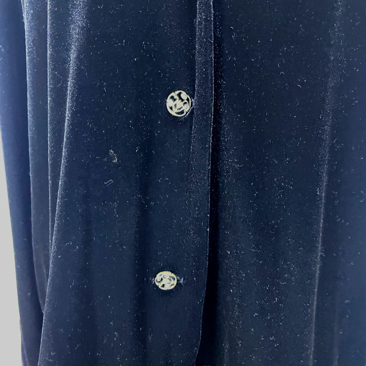 Vintage Notations Womens Black Velvet Button-Up Jacket Size  XL