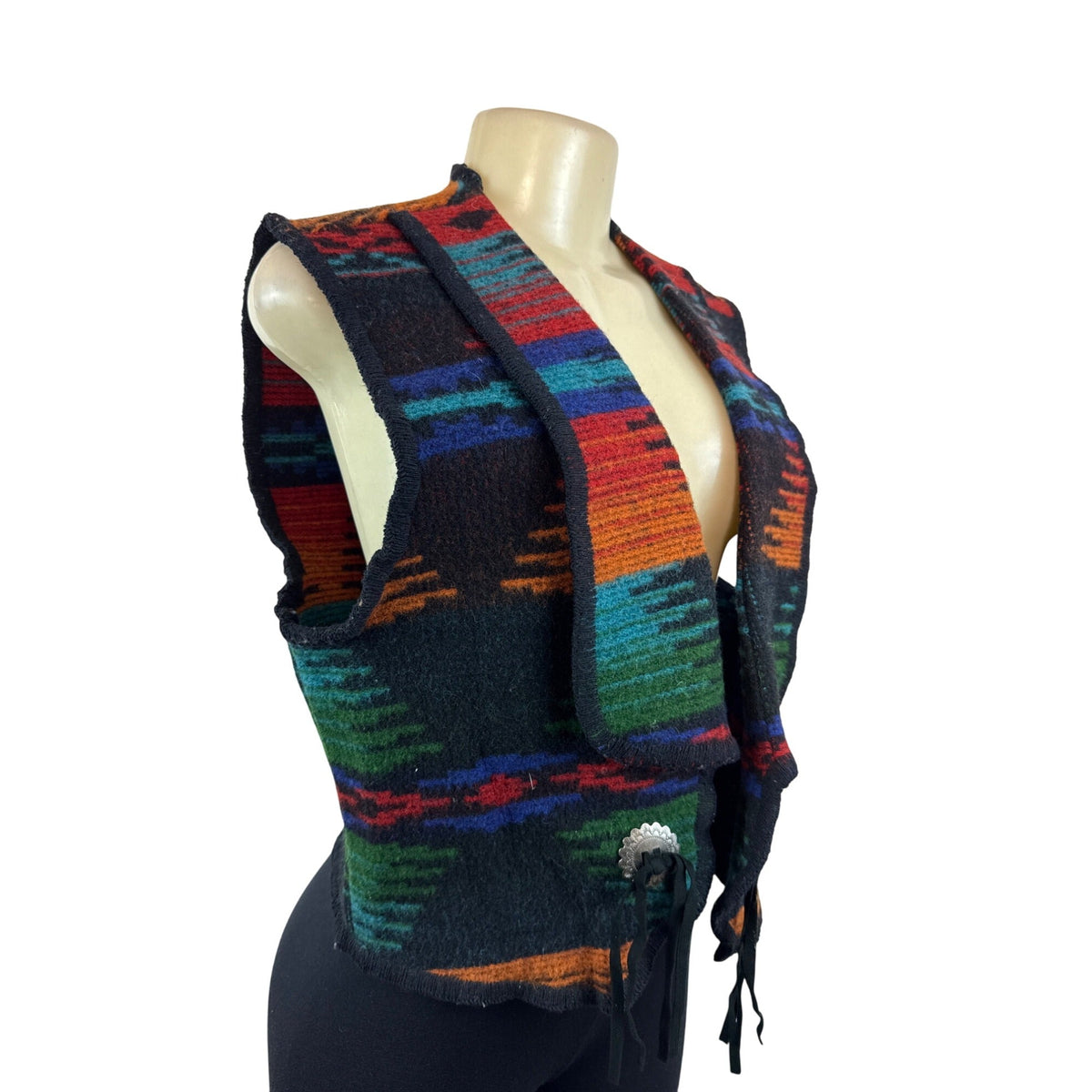 Woolrich Women's Multicolor Southwestern Wool Sleeveless Vest Sz L