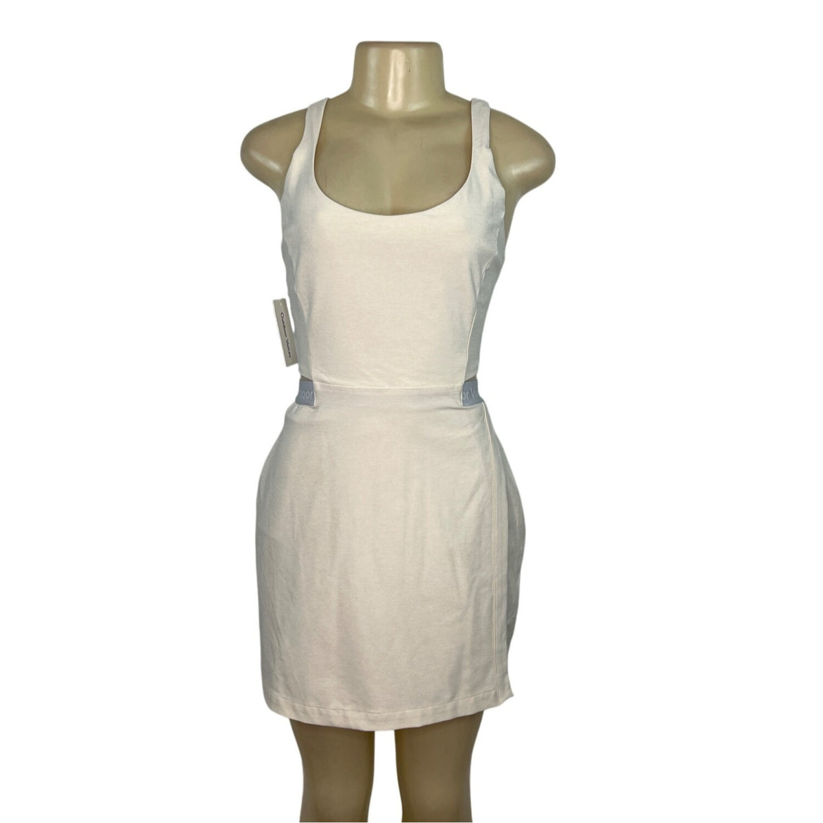 Outdoor Voices Womens White Athletic Mini Dress With Cutout Back Sz XL - New
