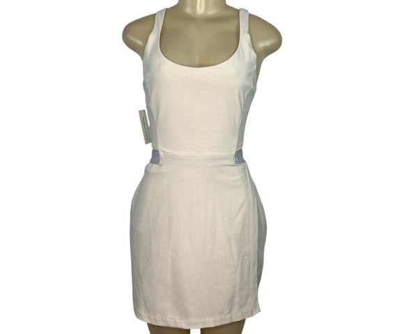 Outdoor Voices Womens White Athletic Mini Dress With Cutout Back Sz XL - New