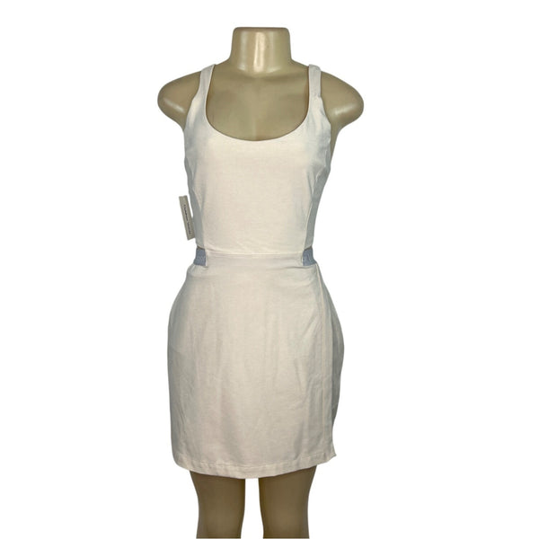 Outdoor Voices Womens White Athletic Mini Dress With Cutout Back Sz XL - New