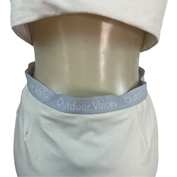 Outdoor Voices Womens White Athletic Mini Dress With Cutout Back Sz XL - New