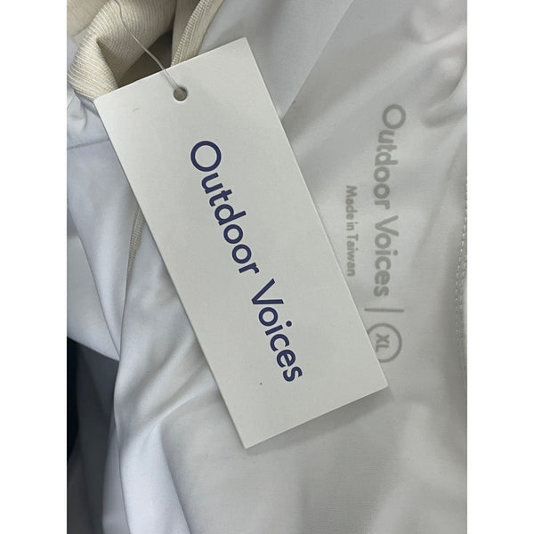 Outdoor Voices Womens White Athletic Mini Dress With Cutout Back Sz XL - New