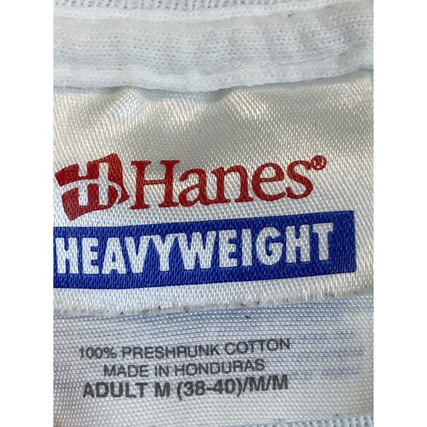 Hanes Mens White Graphic T-Shirt "Highagain" Design Medium 100% Cotton