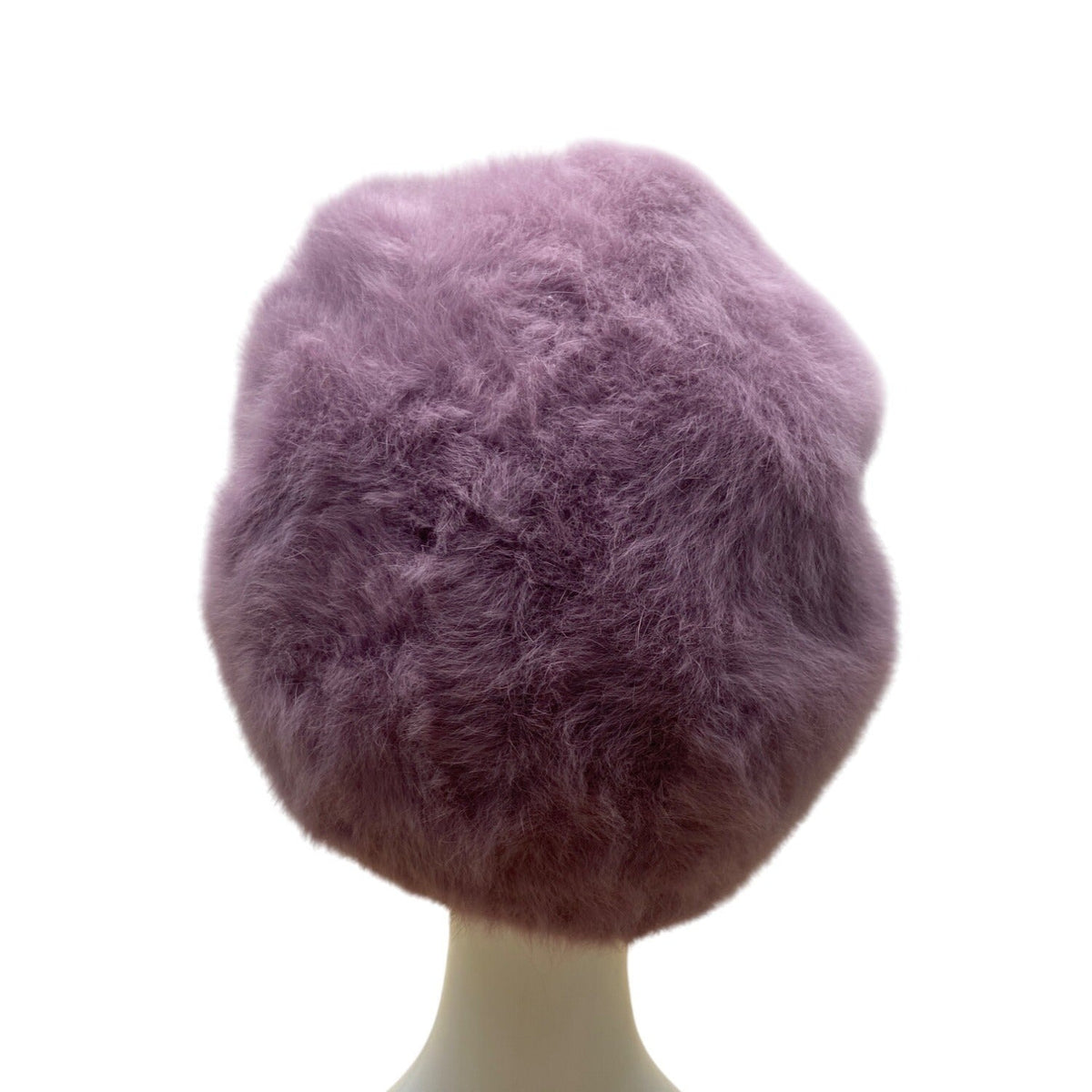 Kangol Womens Purple Lavander Angora Beret Hat With Bow Accent One Size