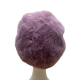 Kangol Womens Purple Lavander Angora Beret Hat With Bow Accent One Size