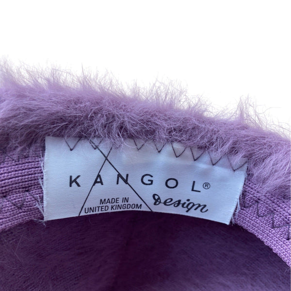 Kangol Womens Purple Lavander Angora Beret Hat With Bow Accent One Size