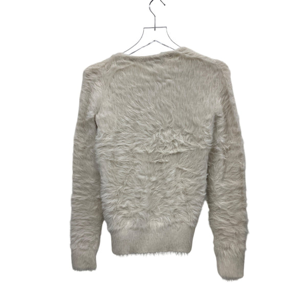 Banana Republic Womens White Fuzzy Knit Long Sleeve Sweater Size M