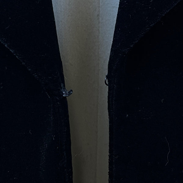 Tahari Arthur S. Levine Women’s Black Velvet Open Front Blazer Jacket Size 8