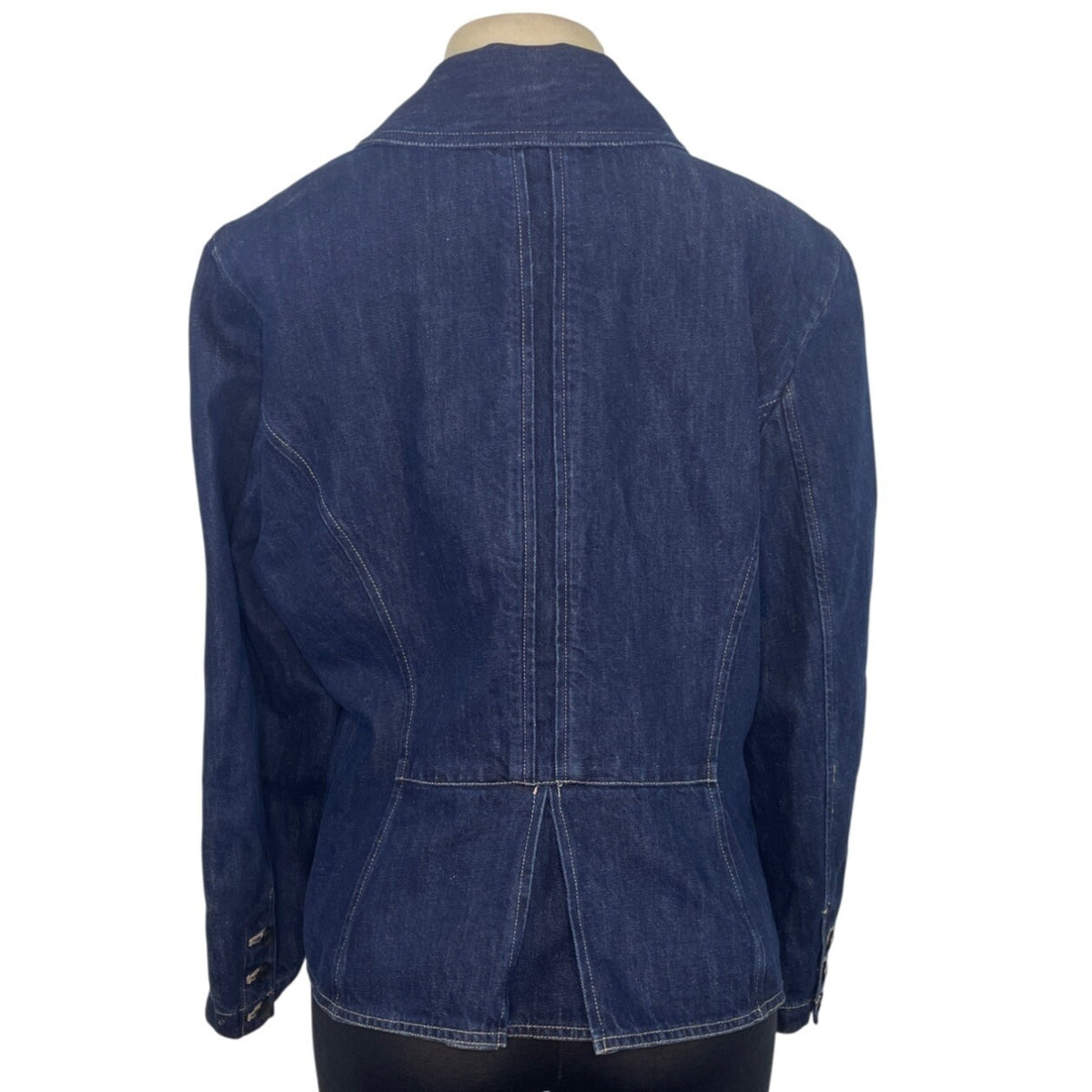 J. Jill Womens Dark Denim Blazer Jacket 3-Button Front Szize 16