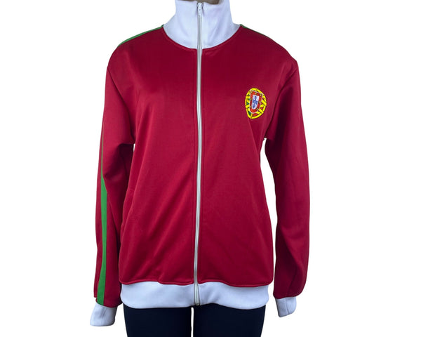 Portugal Women’s Red Track Jacket Full Zip With White & Green Trim Sz 2 - New