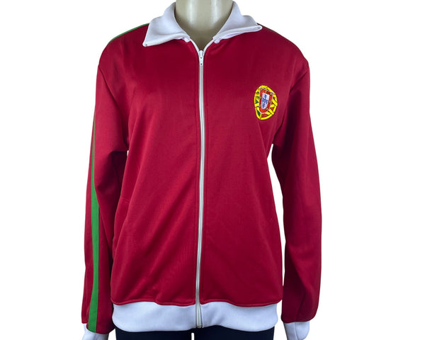 Portugal Women’s Red Track Jacket Full Zip With White & Green Trim Sz 2 - New