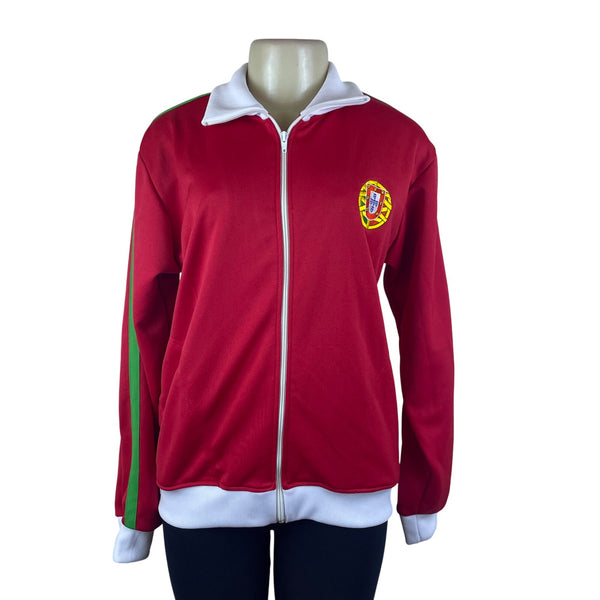 Portugal Women’s Red Track Jacket Full Zip With White & Green Trim Sz 2 - New