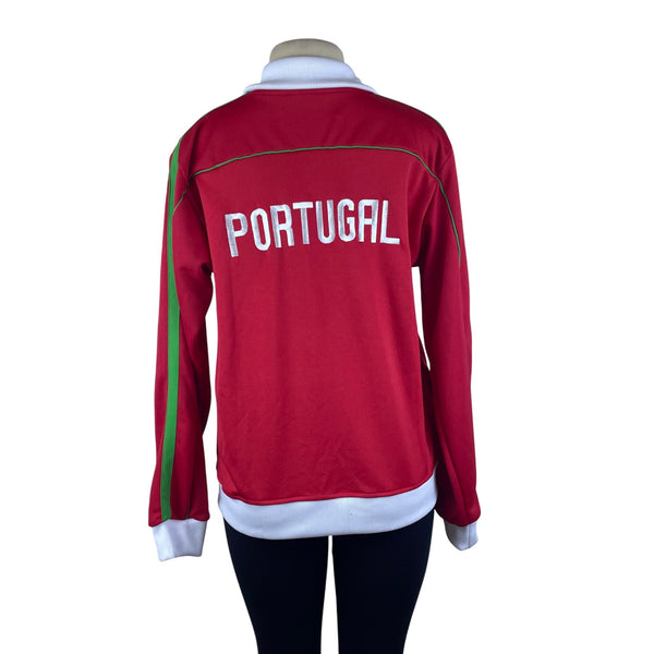 Portugal Women’s Red Track Jacket Full Zip With White & Green Trim Sz 2 - New