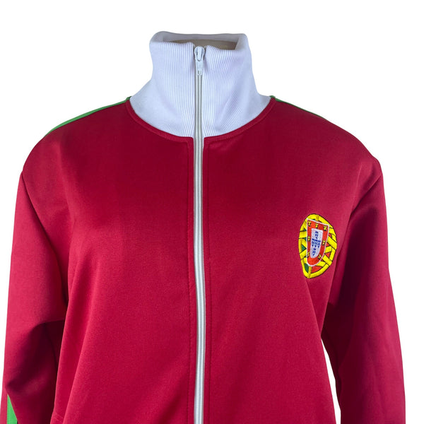 Portugal Women’s Red Track Jacket Full Zip With White & Green Trim Sz 2 - New