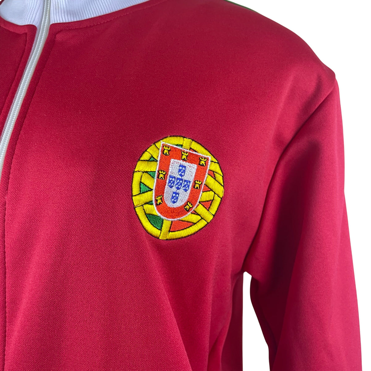 Portugal Women’s Red Track Jacket Full Zip With White & Green Trim Sz 2 - New