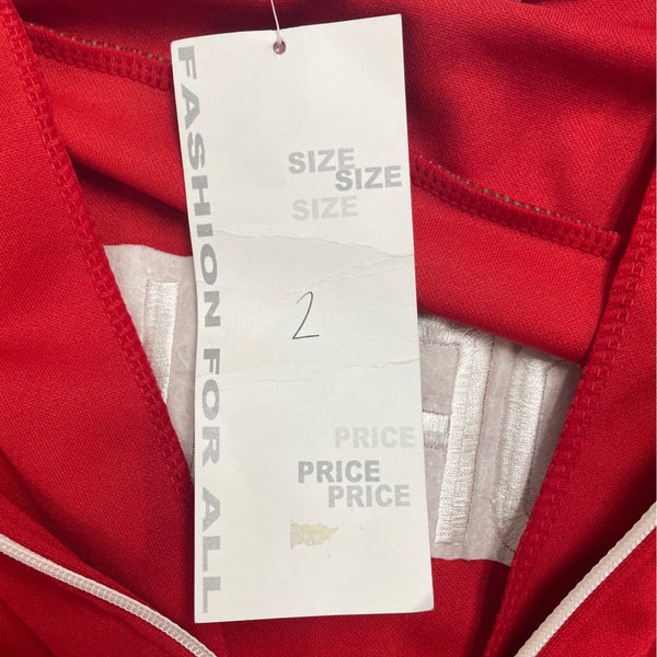 Portugal Women’s Red Track Jacket Full Zip With White & Green Trim Sz 2 - New