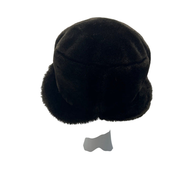 Vintage Black Faux Fur Cloche Hat For Women