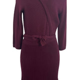 Kate Spade Women's Purple V Neck Long Sleeve Wrap Dress Sz S - NWT