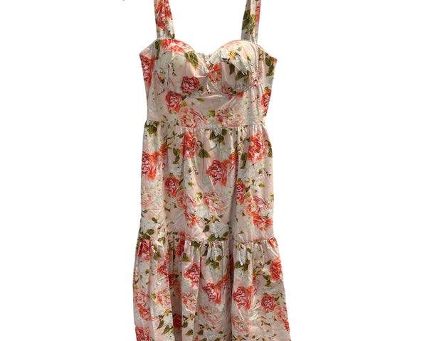 TitleFashion Nova Womens Floral Midi Dress With Spaghetti Straps