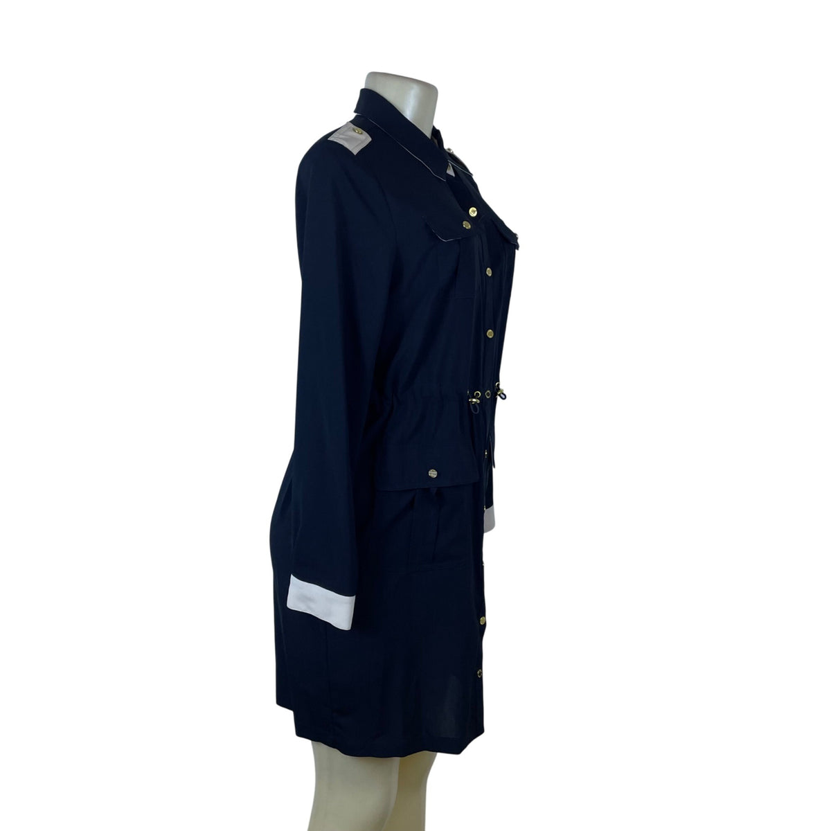 Calvin Klein Women's Black Dress  Snap Button Waist Accents Size 10P